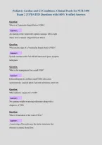 Pediatric Cardiac and GI Conditions&colon; Clinical Pearls for NUR 3490&NewLine;Exam 2 &vert; UPDATED Questions with 100&percnt; Verified Answers