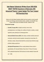 Utah Master Esthetician Written Exam 2026-2028&colon;  &NewLine;MOST TESTED Questions & Rationales &lpar;NIC &NewLine;Advanced Theory&rpar; &vert; Latest Update This Year &vert; Instant &NewLine;Pdf Download Now