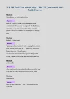NUR 3490 Final Exam Molloy College &vert; UPDATED Questions with 100&percnt;&NewLine;Verified Answers
