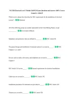 NCCER Electrical Level 1 Module 26105-20 Exam Questions and Answers 100&percnt; Correct &NewLine;Graded A&plus; 2026&sol;27 