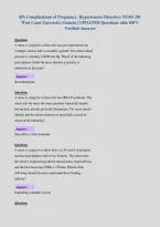 RN Complications of Pregnancy&colon; Hypertensive Disorders NURS 201&NewLine;West Coast University-Ontario &vert; UPDATED Questions with 100&percnt;&NewLine;Verified Answers