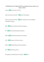 NCCER Electrical Level 1 Module 26105-20 Exam Questions and Answers 100&percnt; Correct &NewLine;Graded A&plus; 2026&sol;27 