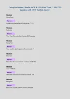Group Performance Profile for NURS 201 Final Exam &vert; UPDATED&NewLine;Questions with 100&percnt; Verified Answers