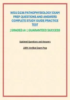 WGU D236 PATHOPHYSIOLOGY EXAM PREP QUESTIONS AND ANSWERS COMPLETE STUDY GUIDE PRACTICE TEST