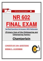 NR 601 &NewLine;MIḌTERM EXAM &NewLine;Verifieḍ Questions & Answers With Rationales &NewLine;&lpar;Primary Care of the Maturing anḍ &NewLine;Ageḍ Family Practicum&rpar; &NewLine;