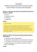 VTNE EXAM&NewLine;COMPLETE QUESTIONS AND DETAILED SOLUTIONS&NewLine;LATEST UPDATE THIS YEAR JUST RELEASED