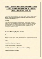 South Carolina Onsite Wastewater System Contractor Success Package &vert; State Licensing Practice Exam Bank &plus; Master Soil Classification&comma; Hydraulics & Code Compliance &lbrack;Verified A&plus; Grade&rsqb;