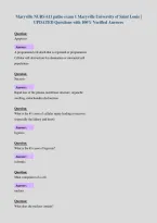 Maryville NURS 611 patho exam 1 Maryville University of Saint Louis &vert;&NewLine;UPDATED Questions with 100&percnt; Verified Answers&NewLine;