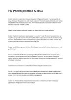PN PHARM PRACTICE A 2023 &vert; ATI PN PHARMACOLOGY PRACTICE QUESTIONS & STUDY GUIDE