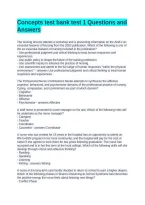 Concepts test bank test 1 Questions and Answers