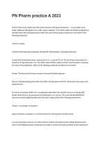 PN PHARM PRACTICE A 2023&ndash;2025 &vert; ATI PN PHARMACOLOGY PRACTICE QUESTIONS & STUDY GUIDE