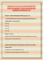 Nevada C-2D Low Voltage Contractor Success Package &vert; State Licensing Practice Exam Bank &plus; Master Telecommunications&comma; Security Systems & NEC Article 725&sol;800 &lbrack;Verified A&plus; Grade&rsqb;