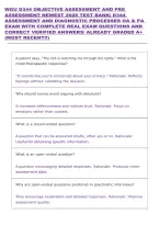 WGU D344 OBJECTIVE ASSESSMENT AND PRE &NewLine;ASSESSMENT NEWEST 2026 TEST BANK&vert; D344 &NewLine;ASSESSMENT AND DIAGNOSTIC PROCESSES OA & PA &NewLine;EXAM WITH COMPLETE REAL EXAM QUESTIONS AND &NewLine;CORRECT VERIFIED ANSWERS&sol; ALREADY GRADED A&plus; &NewLine;&lpar;MOST RECENT&excl;&excl;&rpar;