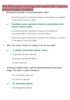 WGU D570 Cognitive Psychology Exam Prep 2026 &vert; 180 Most Tested Questions & Verified Answers &vert; Graded A&plus;