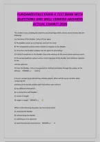 FUNDAMENTALS EXAM 4 TEST BANK WITH&NewLine;QUESTIONS AND WELL VERIFIED ANSWERS&NewLine;ACTUAL EXAM&excl;&excl;&excl; 2026