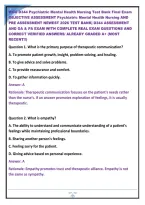 WGU D344 Psychiatric Mental Health Nursing Test Bank Final Exam &NewLine;OBJECTIVE ASSESSMENT Psychiatric Mental Health Nursing AND &NewLine;PRE ASSESSMENT NEWEST 2026 TEST BANK&vert; D344 ASSESSMENT &NewLine;AND OA & PA EXAM WITH COMPLETE REAL EXAM QUESTIONS AND &NewLine;CORRECT VERIFIE
