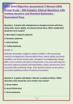 WGU D344 Objective Assessment 2 Newest 2026 &NewLine;Actual Exam &ndash; 200 Complex Clinical Questions with &NewLine;Verified Answers and Detailed Rationales &ndash; &NewLine;Guaranteed Pass 
