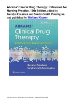 Abrams' Clinical Drug Therapy 13th Ed &vert; Nursing Test Bank