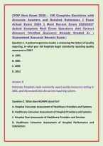 CPXP New Exam 2026 &ndash; 100 Complete Questions with &NewLine;Accurate Answers and Detailed Rationales &vert;&vert; Exam &NewLine;Actual Exam 2026 &vert;&vert; Most Recent Exam 2026&vert;2027 &NewLine;Actual Complete Real Exam Questions And Correct &NewLine;Answers &lpar;Verified Answers&rpar; Already Graded A&plus; &vert; &NewLine;Guara