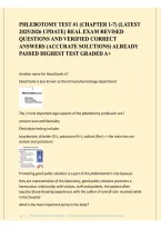 PHLEBOTOMY TEST 1 CHAPTER 1-7 &vert; 2025-2026 UPDATED EXAM REVIEW & PRACTICE QUESTIONS