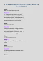 NURS 5334 Advanced Pharmacology Exam &vert; UPDATED Questions with&NewLine;100&percnt; Verified Answers