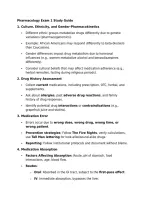 PHARMACOLOGY EXAM 1 STUDY GUIDE &vert; KEY CONCEPTS&comma; MEDICATION INSIGHTS & NURSING EXAM REVIEW