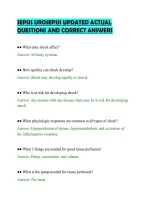 SEPSIS UROSEPSIS UPDATED ACTUAL&NewLine;QUESTIONS AND CORRECT ANSWER