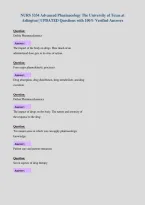 NURS 5334 Advanced Pharmacology The University of Texas at&NewLine;Arlington &vert; UPDATED Questions with 100&percnt; Verified Answers&NewLine;