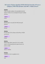 M3 Lesson 3 Practice Questions NURS 5334 The University of Texas at&NewLine;Arlington &vert; UPDATED Questions with 100&percnt; Verified Answers