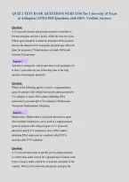 QUIZ 2 TEST BANK QUESTIONS NURS 5334 The University of Texas&NewLine;at Arlington &vert; UPDATED Questions with 100&percnt; Verified Answers