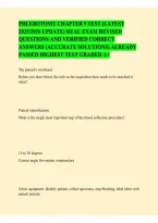PHLEBOTOMY CHAPTER 9 TEST &vert; LATEST 2025-2026 UPDATE&comma; REVISED PRACTICE QUESTIONS & EXAM REVIEW