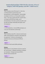 Antimicrobial Recall Quiz NURS 5334 The University of Texas at&NewLine;Arlington &vert; UPDATED Questions with 100&percnt; Verified Answers