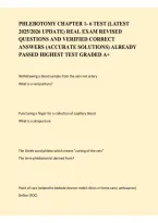 PHLEBOTOMY CHAPTERS 1-6 TEST &vert; LATEST 2025-2026 UPDATE&comma; REVISED PRACTICE QUESTIONS & EXAM REVIEW