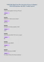 NURS 5461 Final Exam The University of Texas at Arlington &vert;&NewLine;UPDATED Questions with 100&percnt; Verified Answers