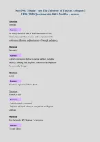 Nurs 5463 Module 7 test The University of Texas at Arlington &vert;&NewLine;UPDATED Questions with 100&percnt; Verified Answers