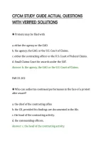 CFCM STUDY GUIDE ACTUAL QUESTIONS&NewLine;WITH VERIFIED SOLUTIONS&NewLine;