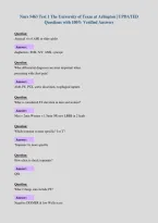 Nurs 5463 Test 1 The University of Texas at Arlington &vert; UPDATED&NewLine;Questions with 100&percnt; Verified Answers