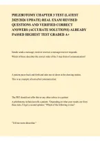 PHLEBOTOMY CHAPTER 3 TEST &vert; LATEST 2025-2026 UPDATE&comma; REVISED PRACTICE QUESTIONS & EXAM REVIEW