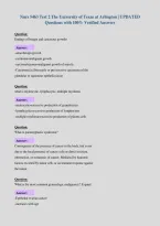 Nurs 5463 Test 2 The University of Texas at Arlington &vert; UPDATED&NewLine;Questions with 100&percnt; Verified Answers