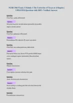 NURS 5463 Exam 1 Module 1 The University of Texas at Arlington &vert;&NewLine;UPDATED Questions with 100&percnt; Verified Answers