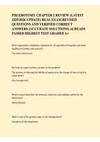 PHLEBOTOMY CHAPTER 2 REVIEW &vert; LATEST 2025-2026 UPDATE&comma; REVISED PRACTICE QUESTIONS & EXAM REVIEW