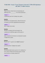 NURS 5603 - Exam 1 Texas Woman's University &vert; UPDATED Questions&NewLine;with 100&percnt; Verified Answers