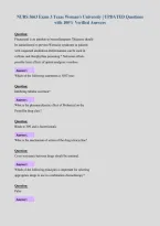 NURS 5663 Exam 3 Texas Woman's University &vert; UPDATED Questions&NewLine;with 100&percnt; Verified Answers