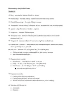 PHARMACOLOGY STUDY GUIDE EXAM 1 &vert; OVERVIEW&comma; KEY CONCEPTS & MEDICATION NOTES 