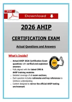 AHIP Certification Exam &ndash; 2027 Medicare Certification &ndash; Actual Questions & Answers &lpar;AHIP&rpar; A&plus; Graded &vert; Updated PDF