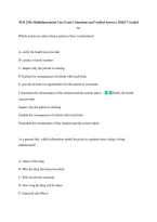 NUR 2356 Multidimensional Care Exam 1 Questions and Verified Answers 2026&sol;27 Graded &NewLine;A&plus;