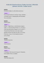 NURS 6512 Final Exam Review Walden University &vert; UPDATED&NewLine;Questions with 100&percnt; Verified Answers