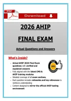 AHIP Final Exam &ndash; 2027 Medicare Certification &ndash; Actual Questions & Answers &lpar;AHIP&rpar; A&plus; Graded &vert; Updated PDF