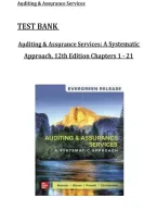  Auditing & Assurance Services 12th Ed &vert; Test Bank Chapters 1&ndash;21