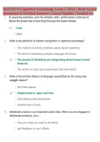 WGU D570 Cognitive Psychology Exam 3 2026 &vert; 173 Most Tested Questions & Verified Answers &vert; Latest Update &vert; Graded A&plus;